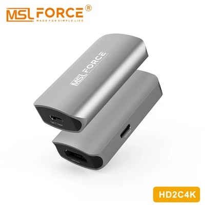 HDMI 4k60hz til USB-C hun-til-hun videoadapter med USB C Power Bus